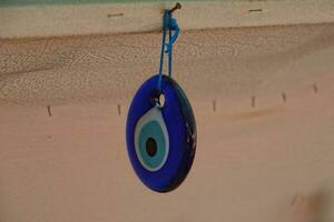 commemorative eye of the prophet on the Turkish market stall, a symbol against charms photo