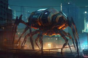 giant robotic spider illustration photo