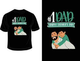 Vector Fathers Day T-Shirt Design Template