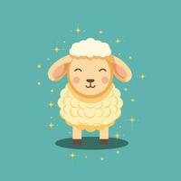 Cute cartoon sheep. Vector Illustration EPS10