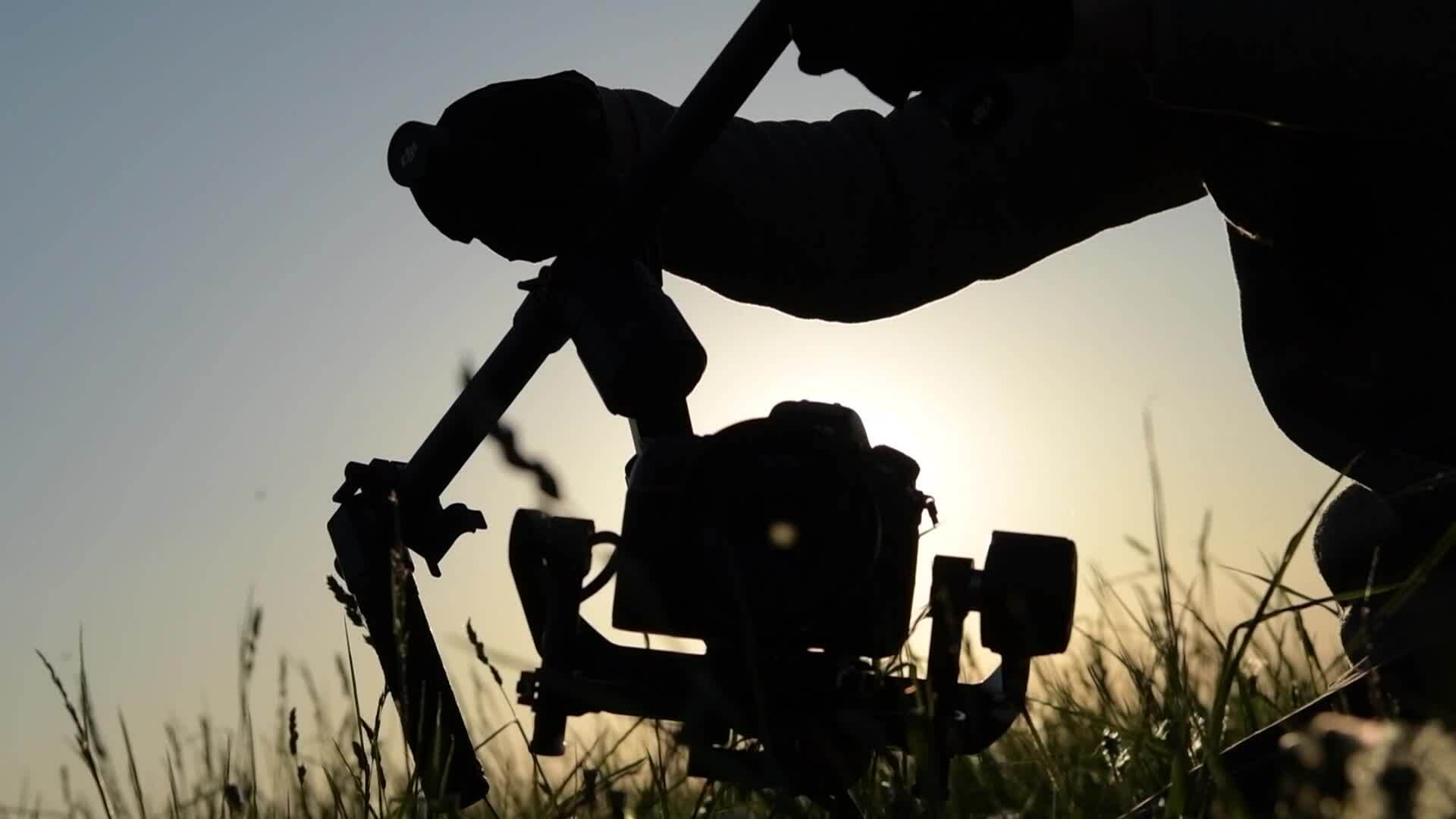 Video Camera Stabilization System. Video and Film Production DSLR