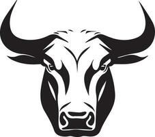 illustration head logo of a Bull vector