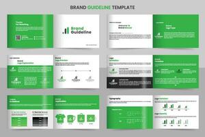 Minimalist luxury brand guide template vector