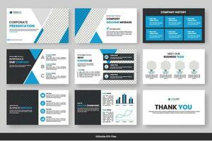 Business presentation slides template design minimalist project proposal business layout template design vector