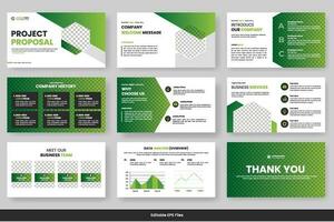 Business presentation slides template design minimalist project proposal business layout template design vector