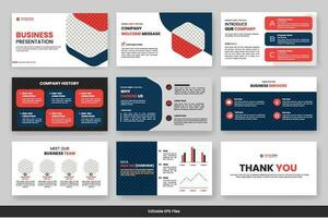 Business presentation slides template design minimalist project proposal business layout template design vector