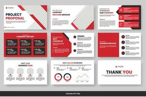 Business presentation slides template design minimalist project proposal business layout template design vector