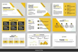 Business presentation slides template design minimalist project proposal business layout template design vector