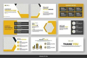 Business presentation slides template design minimalist project proposal business layout template design vector