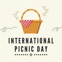 un póster para internacional picnic día vector