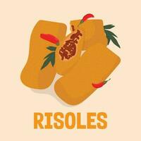 risoles risol risole indonesian traditional street food vector