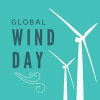 a poster for global wind day vector