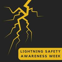 a poster for Lightning Safety Awareness Week vector