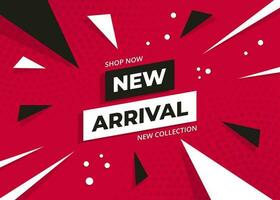 New Arrival shop banner. New collection. vector