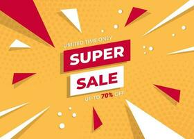 Super sale banner. vector