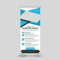 Creative business roll up banner design template Free Vector