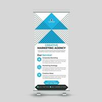 Creative modern marketing roll up banner design template for your business Free Vector