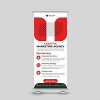 Creative modern abstract business roll up banner design template for your company Free Vector