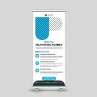 Abstract modern marketing roll up banner design template for your business Free Vector