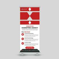 Creative modern marketing roll up banner design template for your business Free Vector