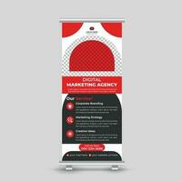 Creative modern marketing roll up banner design template for your company Free Vector