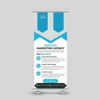 Creative marketing roll up banner design template for your business Free Vector