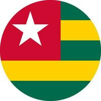 round Togolese flag of Togo vector