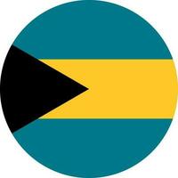 round Bahamian flag of Bahamas vector