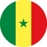 redondo senegalés bandera de Senegal vector