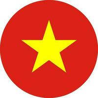 round Vietnamese flag of Vietnam vector