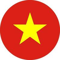 round Vietnamese flag of Vietnam vector
