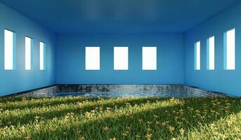 Abstract room background dreams core style illustration 3D rendering photo
