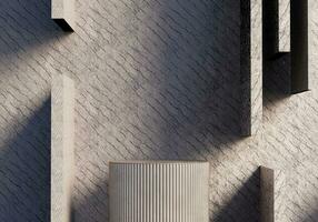 Abstract Minimal Modern Podium Platform For Product Display Showcase 3D Rendering photo