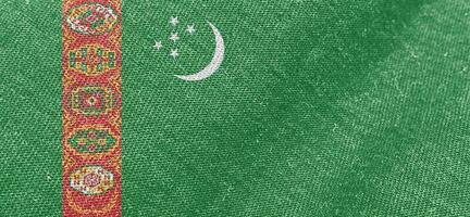 Turkmenistan fabric flag cotton material wide flags wallpaper-colored fabric Turkmenistan flag background photo