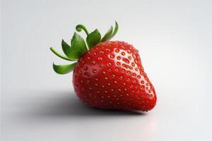 Red berry strawberry isolated on white background photo