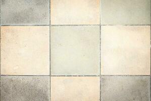 Cement square floor photo