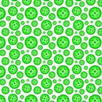 Pattern with bright green pickleball balls. Backdrop for banners, print for sportswear, paper, fabrics, backgrounds. Emblem for pickleball sports club. Vector illustration