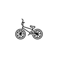 bmx contorno vector icono. Delgado línea negro bmx icono, plano vector sencillo elemento ilustración desde editable ocupaciones concepto aislado en blanco antecedentes