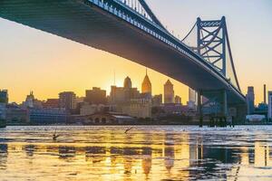 Filadelfia céntrico ciudad horizonte, paisaje urbano de Pensilvania foto