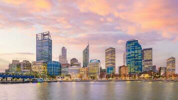 Perth downtown city skyline cityscape of Australia photo