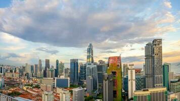 Downtown skyline, cityscape of Singapore photo