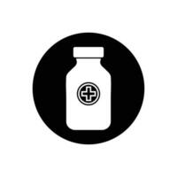 Phial vial icon. Rounded Button Style Editable Vector EPS Symbol Illustration.