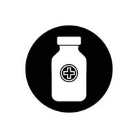 Phial vial icon. Rounded Button Style Editable Vector EPS Symbol Illustration.