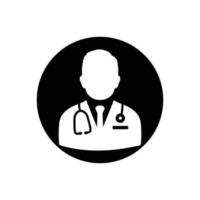 Medical Doctor, Consultant Icon. Rounded Button Style Editable Vector EPS Symbol Illustration.