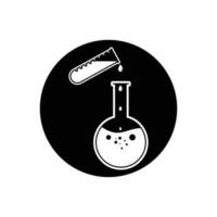 Chemical Test Icon. Rounded Button Style Editable Vector EPS Symbol Illustration.