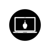 Online Savings Icon. Rounded Button Style Editable Vector EPS Symbol Illustration.