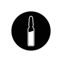 Ampoule icon. Rounded Button Style Editable Vector EPS Symbol Illustration.