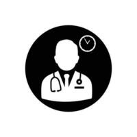 Doctor Appointment Icon. Rounded Button Style Editable Vector EPS Symbol Illustration.