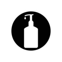 Lotion Bottle Icon. Rounded Button Style Editable Vector EPS Symbol Illustration.