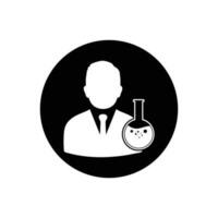 Chemist Icon. Rounded Button Style Editable Vector EPS Symbol Illustration.